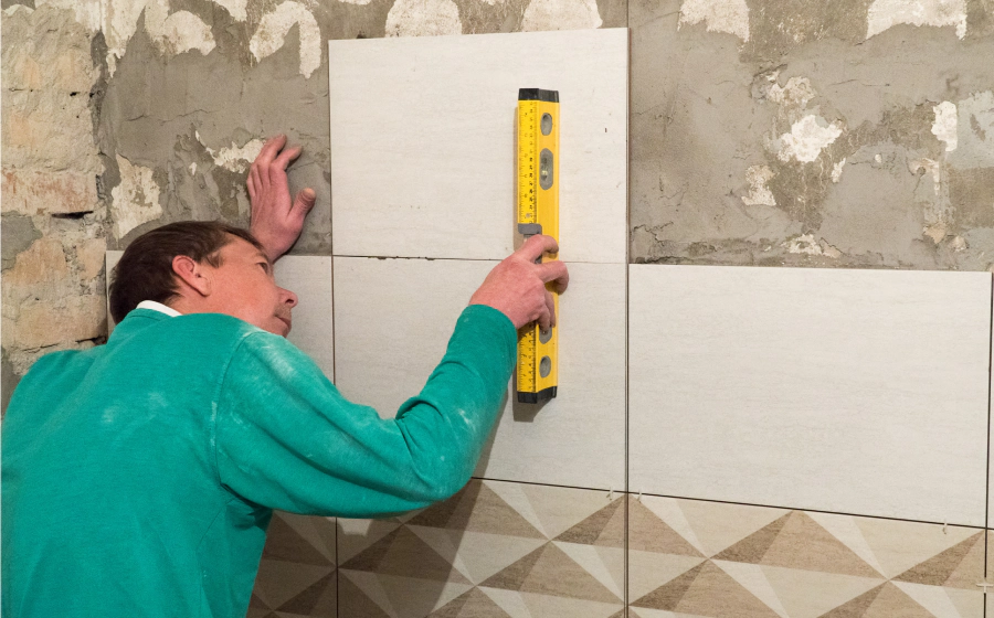 wall tile installation